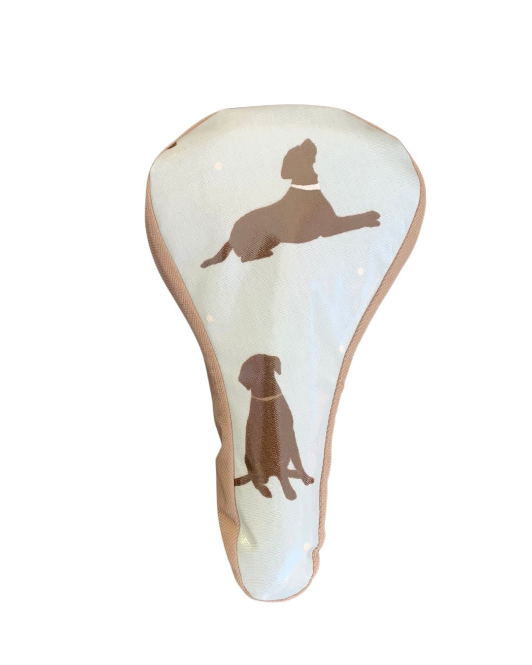 Brown Labrador Waterproof Slim Seat Cover - Pale Blue