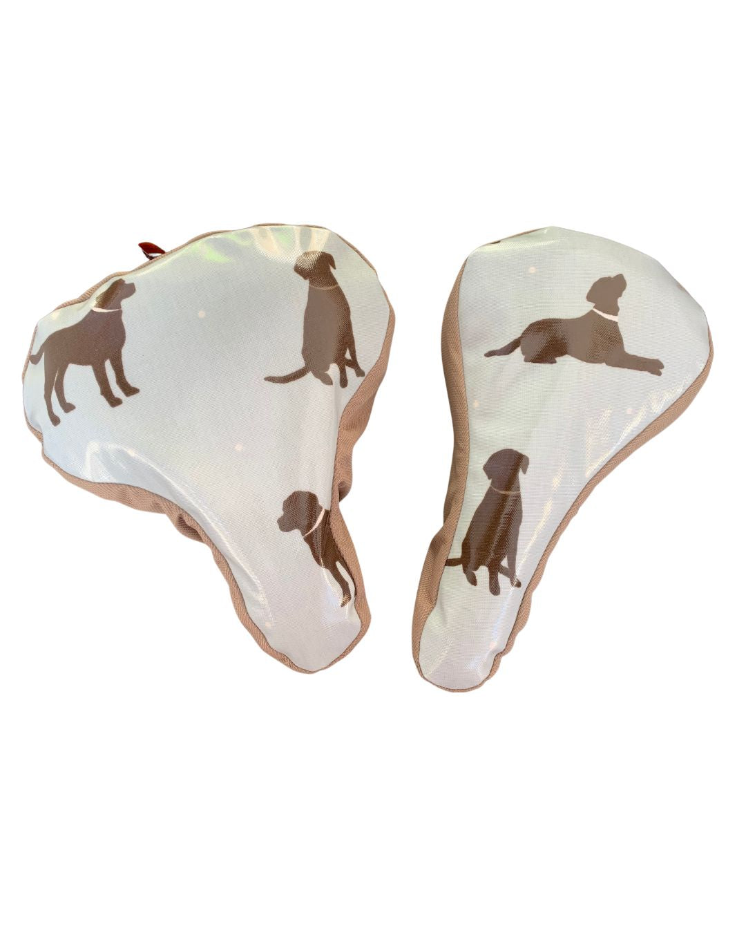 Brown Labrador Waterproof Bike Seat Cover Slim - Pale Blue