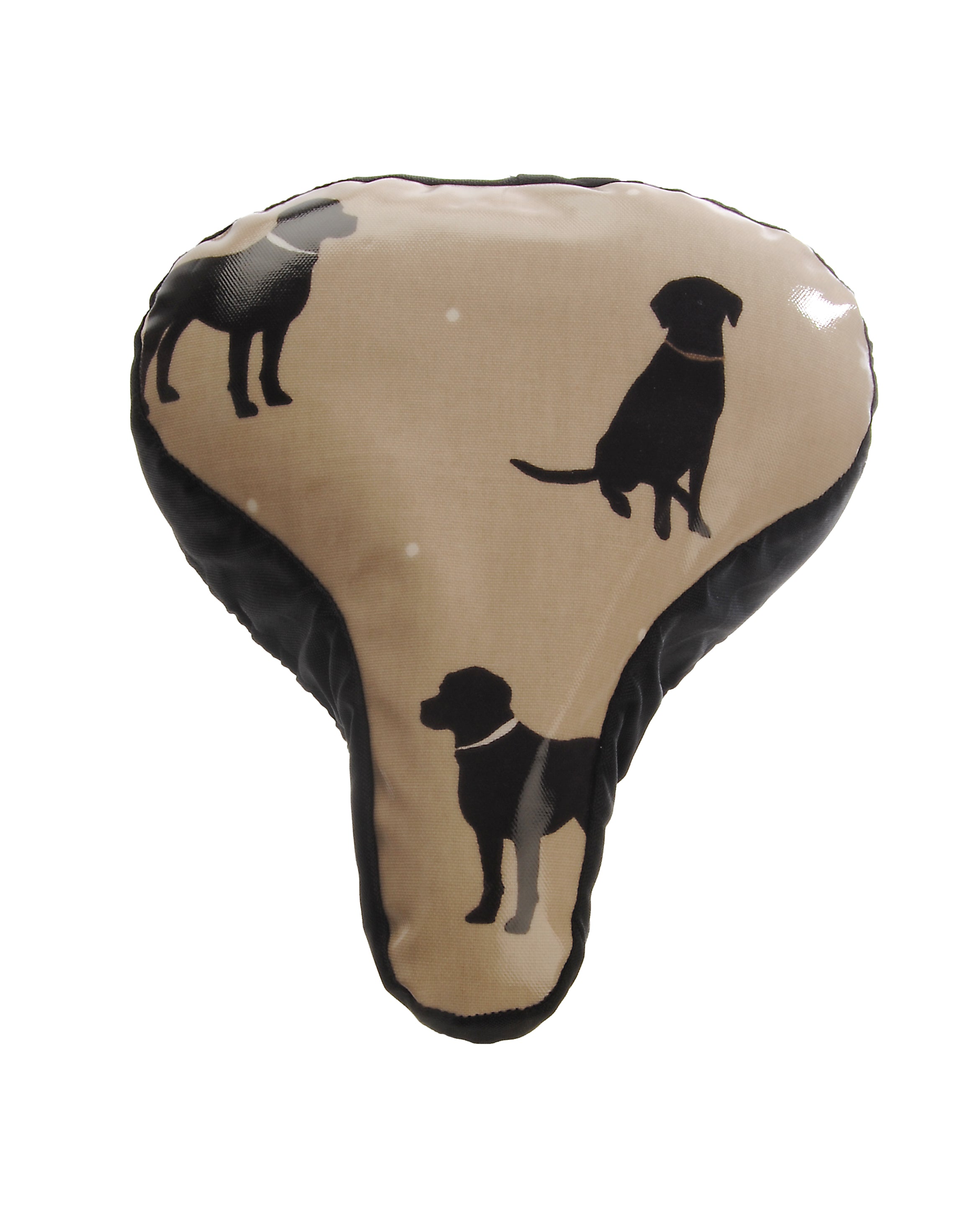 Black Labrador Waterproof Saddle Cover - Beige