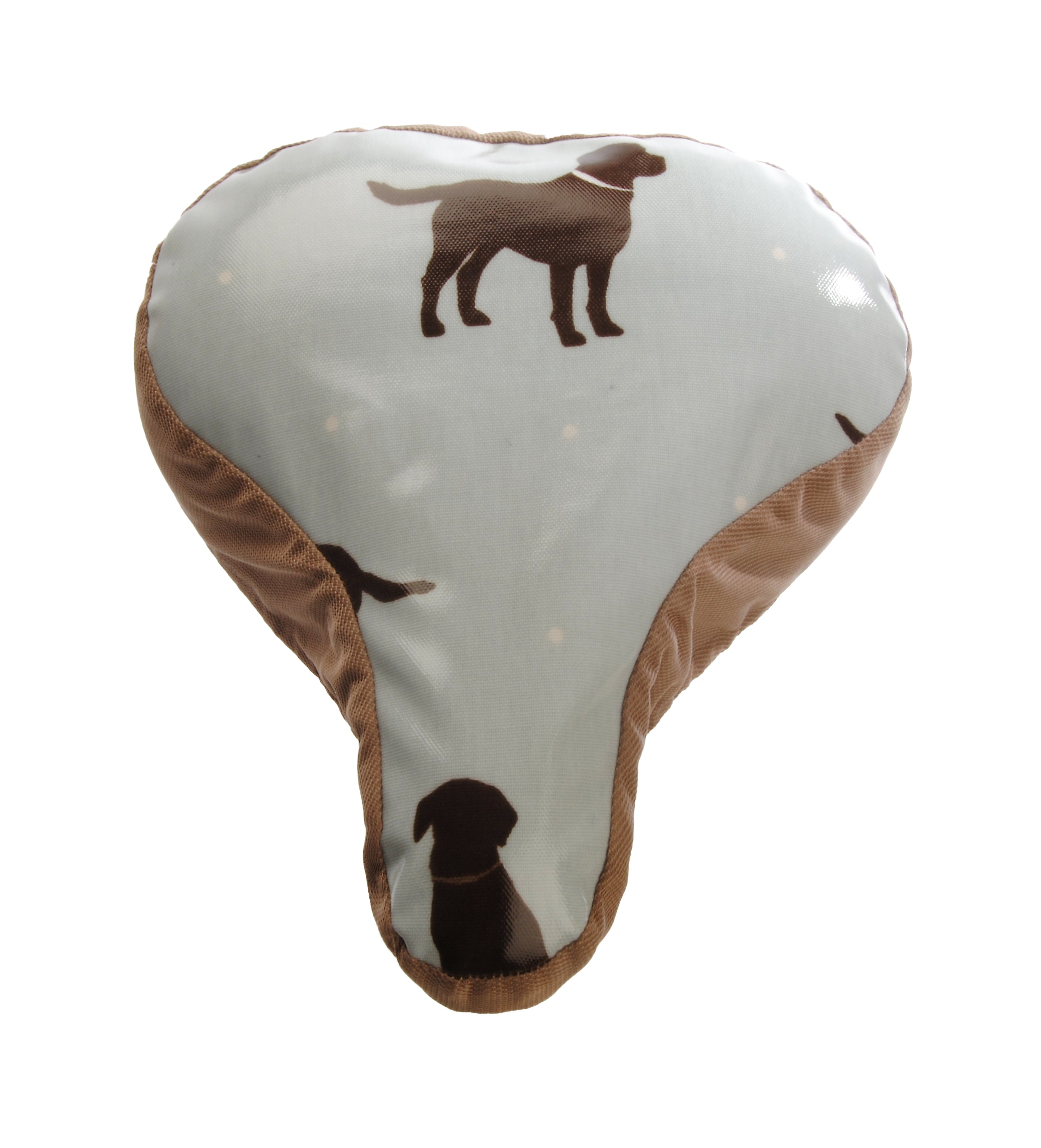 Brown Labrador Waterproof Saddle Cover - Pale Blue