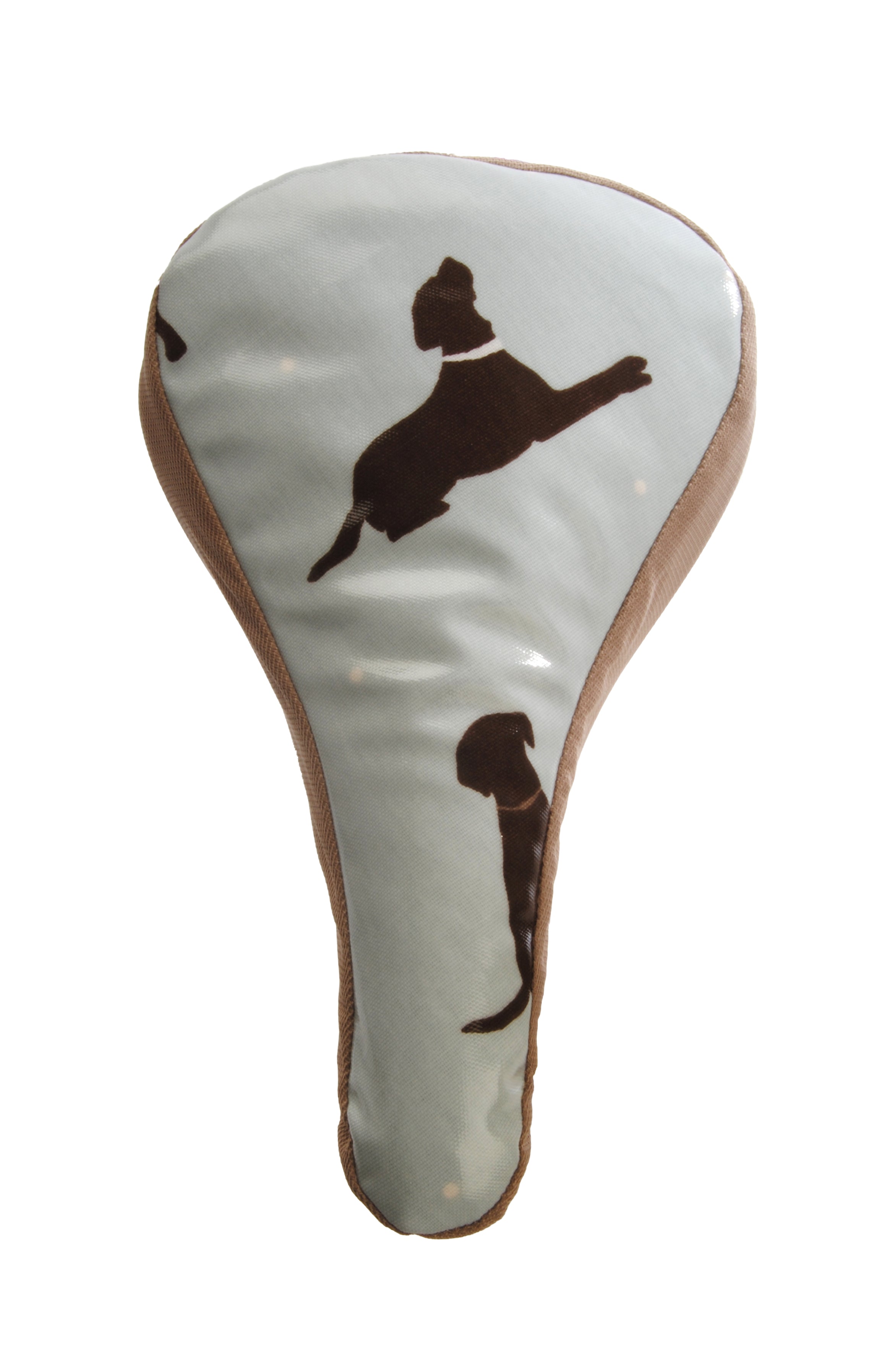 Brown Labrador Waterproof Bike Seat Cover Slim - Pale Blue