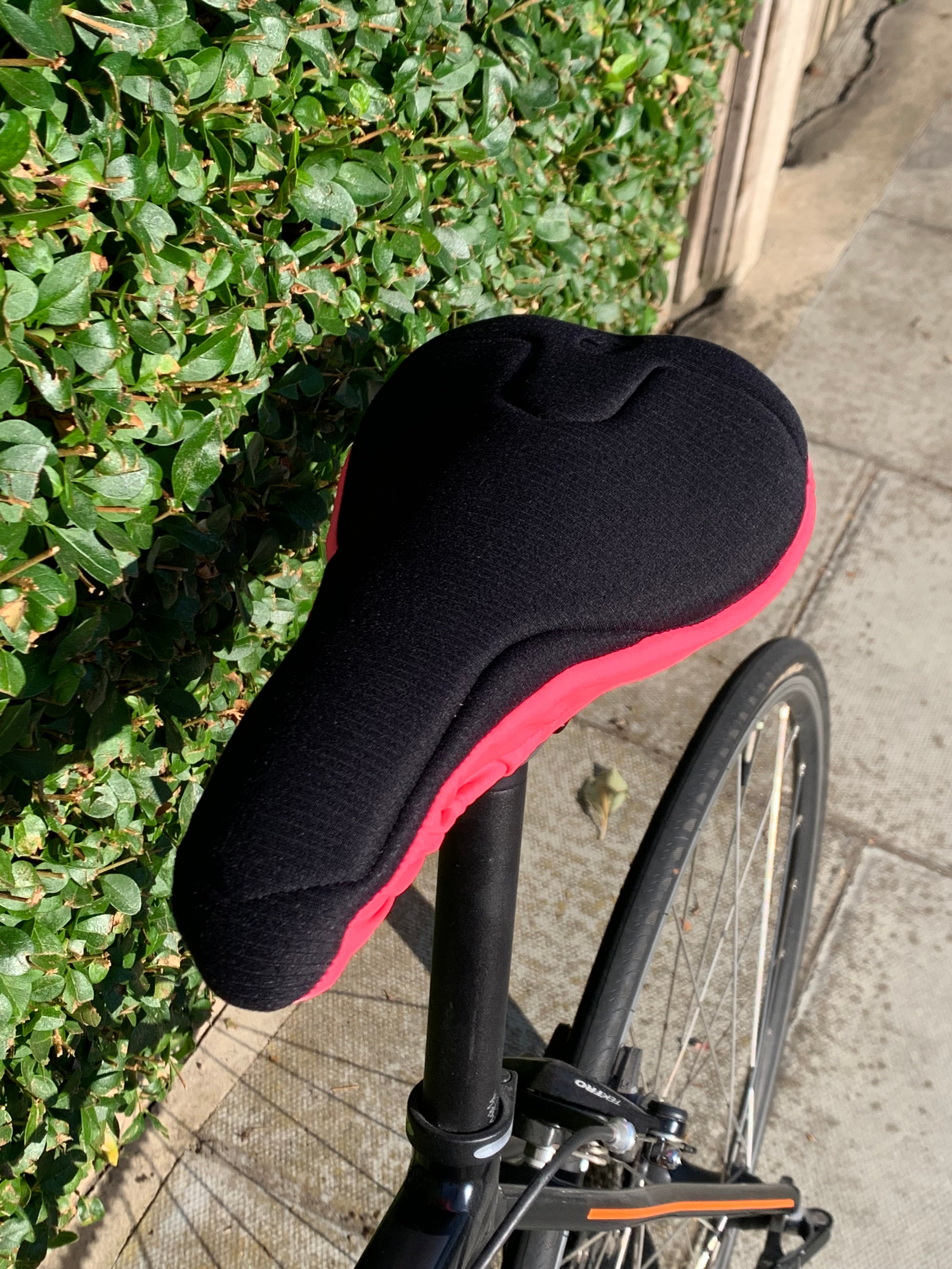 Padded Bike Seat Cover - Black & Pink (Women)