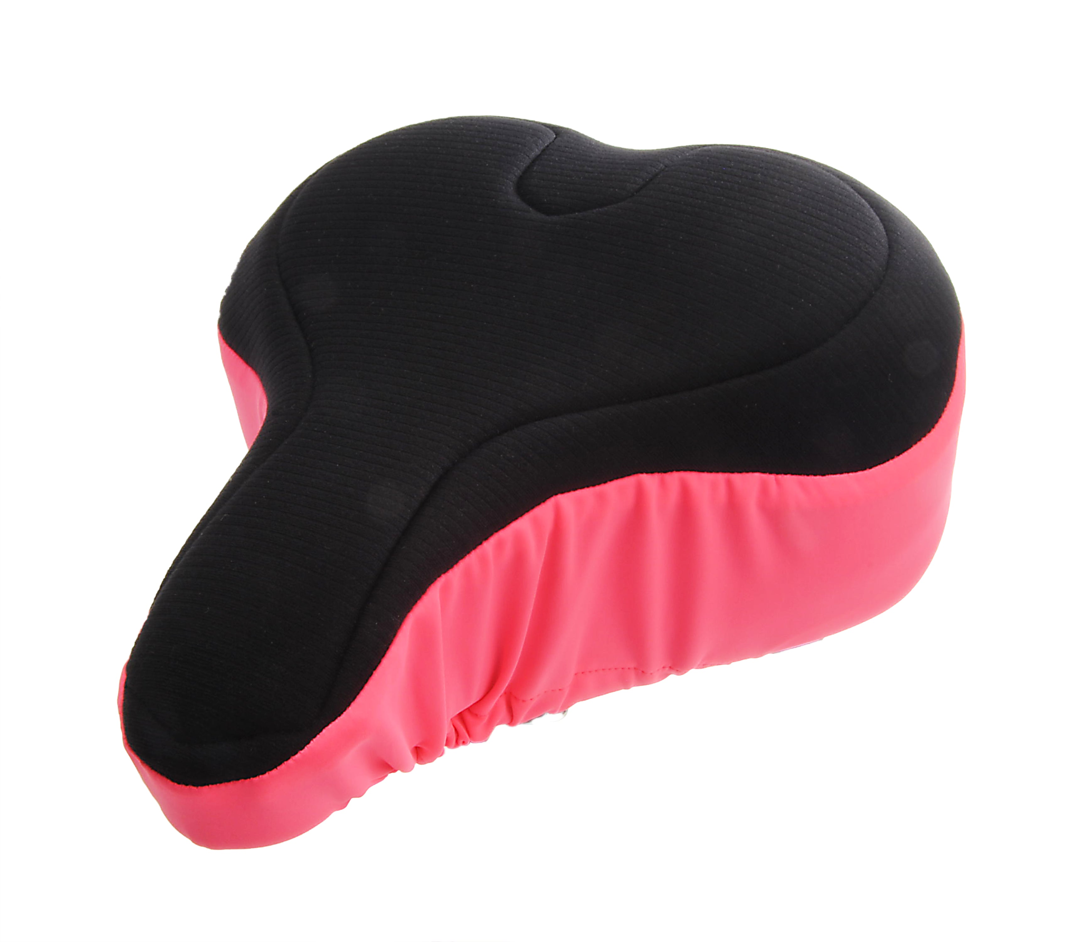 padded_Pink_Black_bike_seat_cover_side
