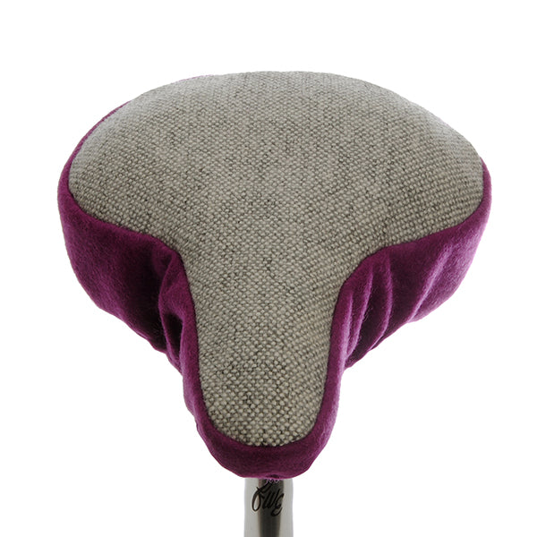 Grace Saddle Cover - Plum & Checked