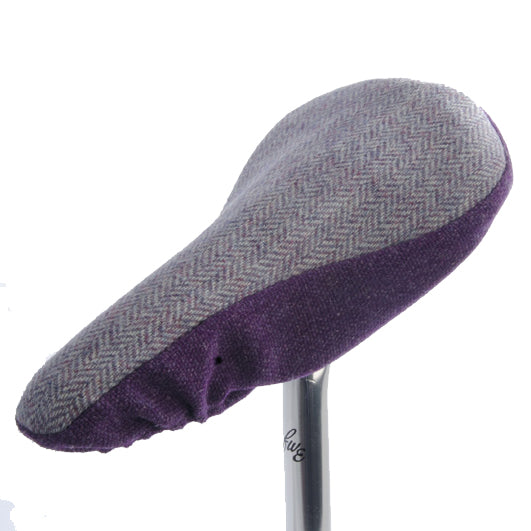 Nora Saddle Cover - Lavender Tweed