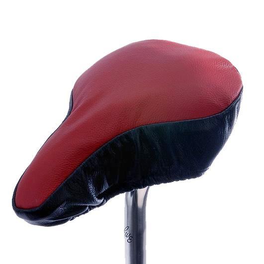 Prodigy Saddle Cover - Dark Red & Black Leather